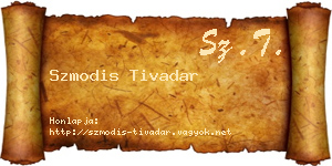 Szmodis Tivadar névjegykártya